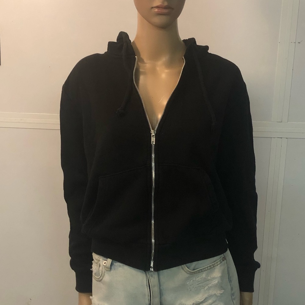 Black Divided zip up hoodie